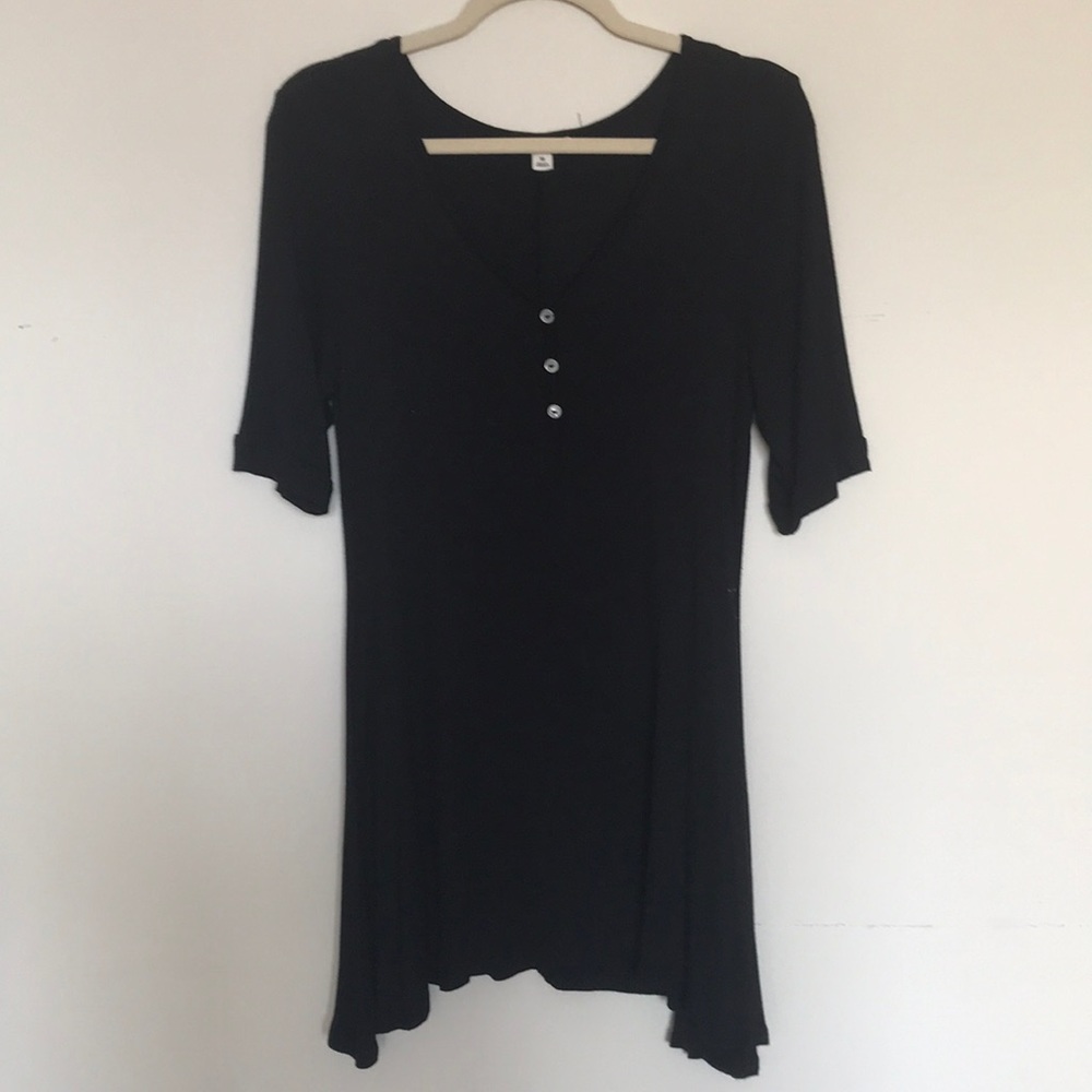 Little Black Dress with Opal Buttons